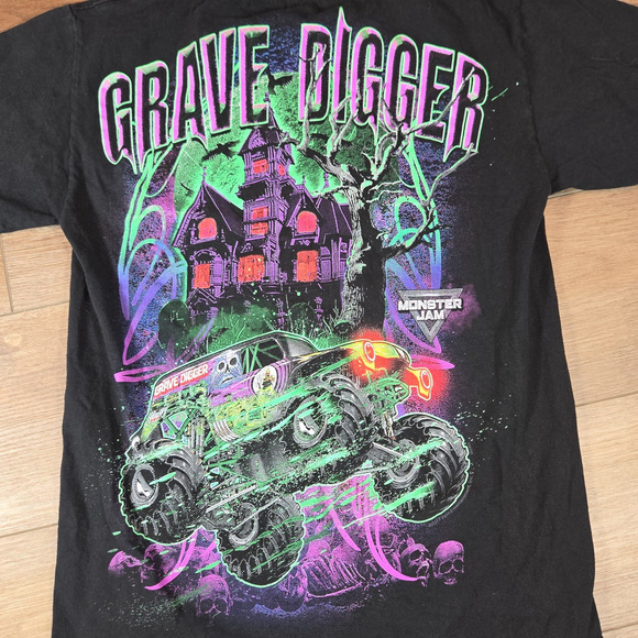 Men’s Vintage Grave Digger Race Team Monster Truck Shirt Small – 90s/2000s - Picture 6 of 8